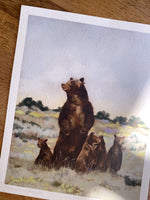 Load image into Gallery viewer, &quot;Grizzly 399 &amp; Her Cubs&quot; vertical print
